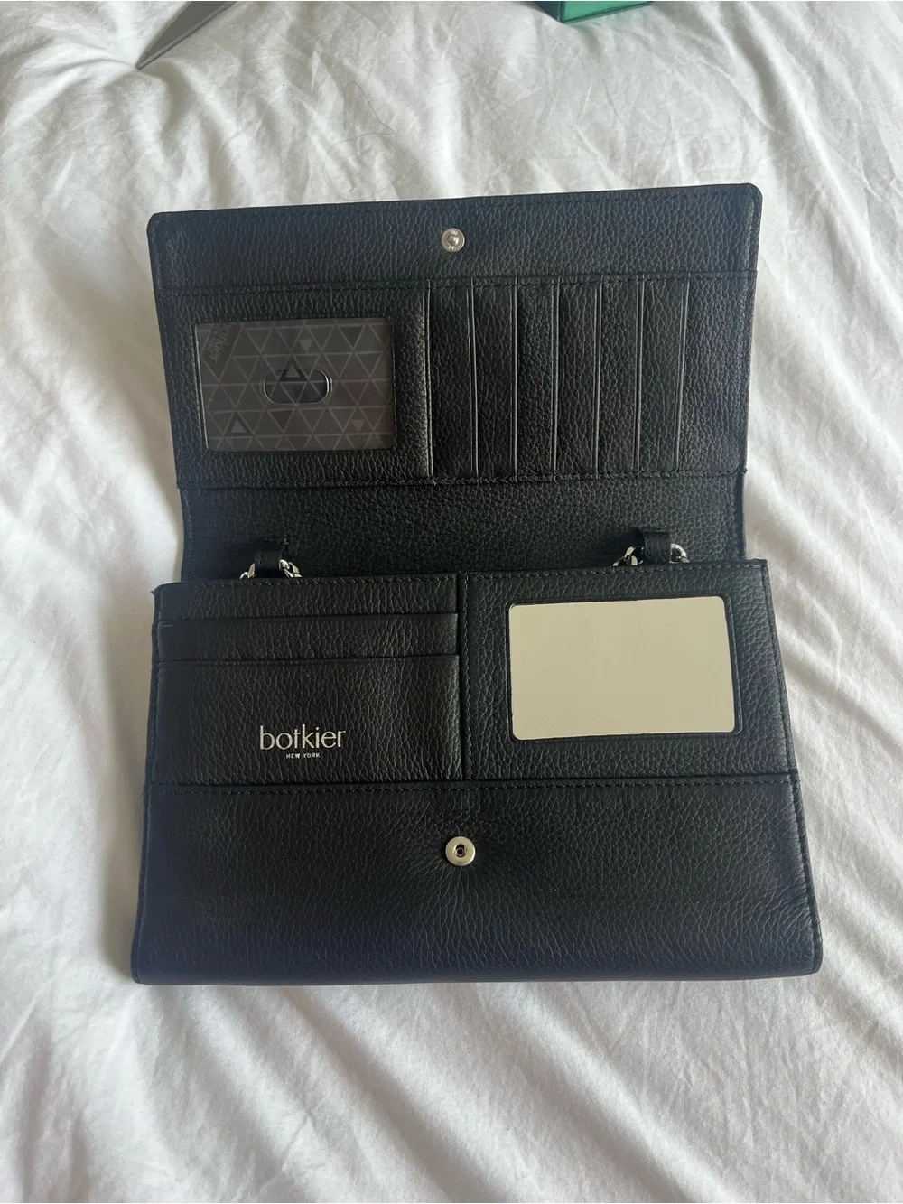 Women’s Black Leather Botkier Clutch Wallet